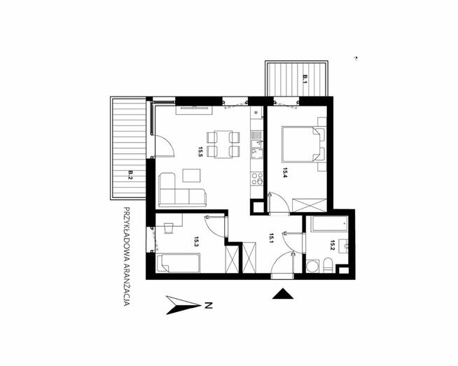 Nowe Osiedle ul. Górna/Dolna Gliwice. 3 pokoje i 2 balkony