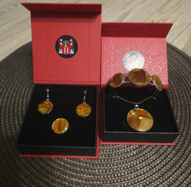 BURSZTYN BAŁTYCKI PIERŚCIONKI BRANSOLETY MEDALIONY KOLCZYKI