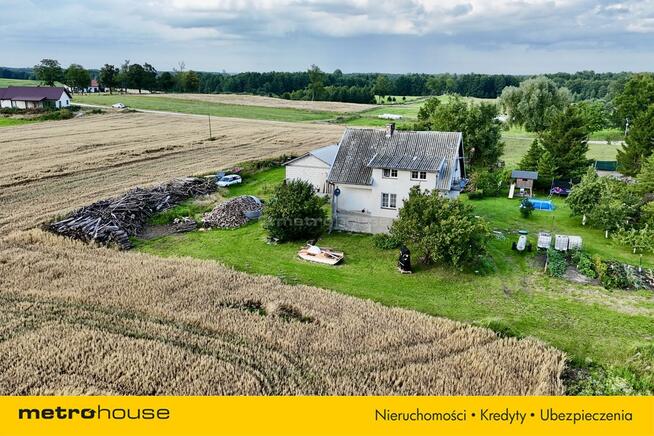 Działka z domem z linią brzegową Jeziorak!