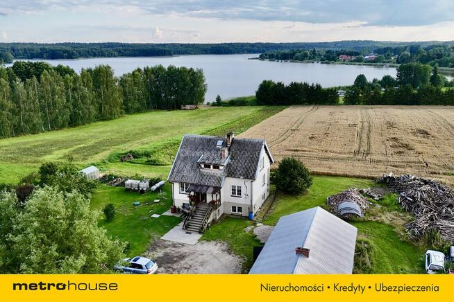 Działka z domem z linią brzegową Jeziorak!
