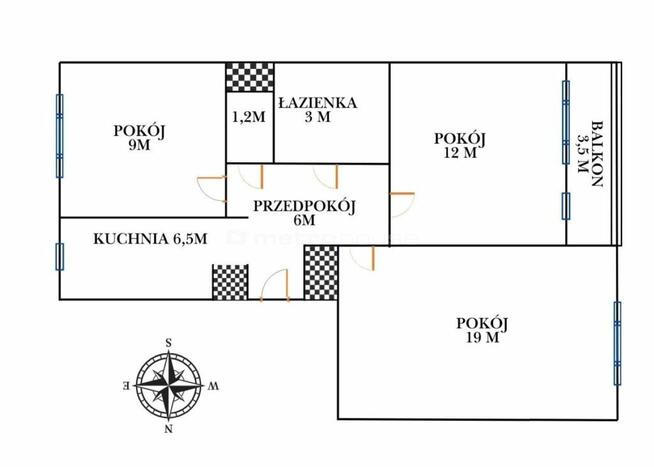 **3 pokojowe, dwustronne, dla rodziny z balkonem**