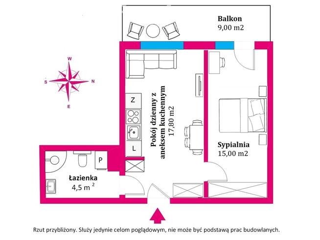 Atrakcyjne mieszkanie w nadmorskiej dzielnicy