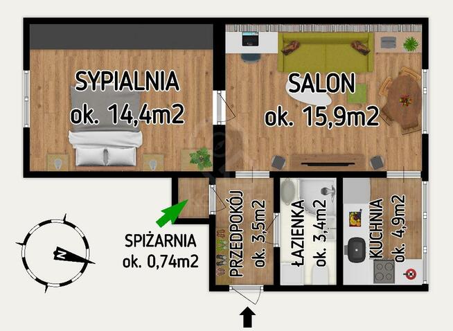 Mieszkanie Wrocław Wrocław-Krzyki, Księże Małe, Opolska