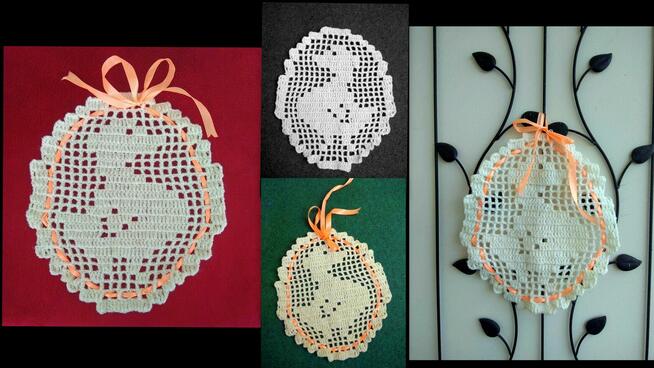 Duże ozdoby wielkanocne pisanki zajączki kurki... ok.30x35cm