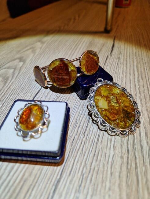 BURSZTYN BAŁTYCKI PIERŚCIONKI BRANSOLETY MEDALIONY KOLCZYKI