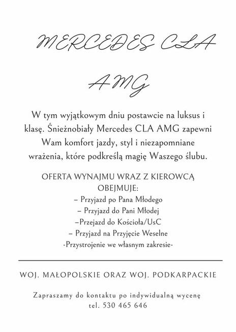 Samochód do ślubu , Mercedes do ślubu