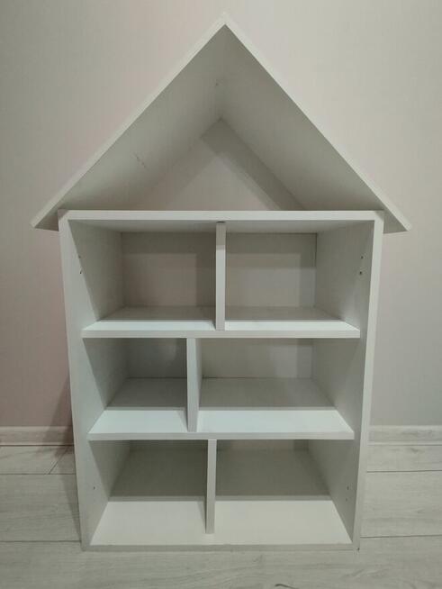 Regał domek biały
