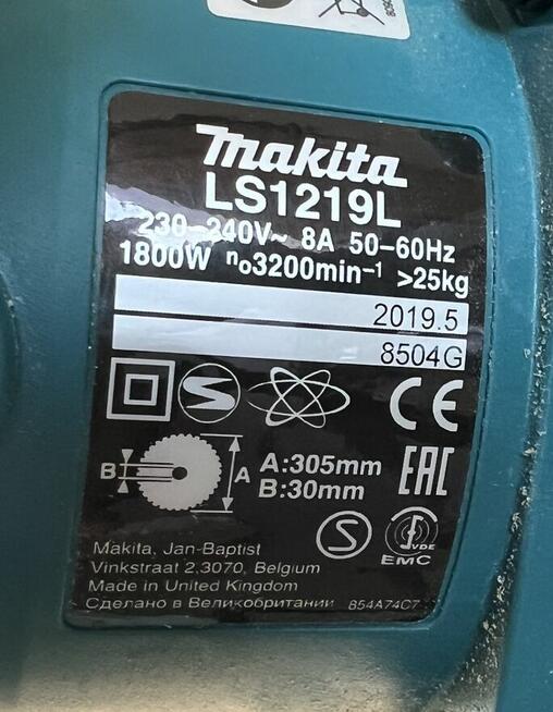 Makita LS1219L ukośnica z posuwem 305mm 1800W DXT laser