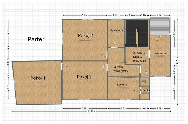 Dom dwumieszkaniowy z dwoma lokalami