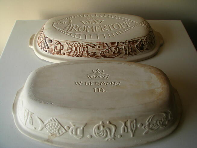 Brytfanka - garnek rzymski do pieczenia nie szkliwiony owaln