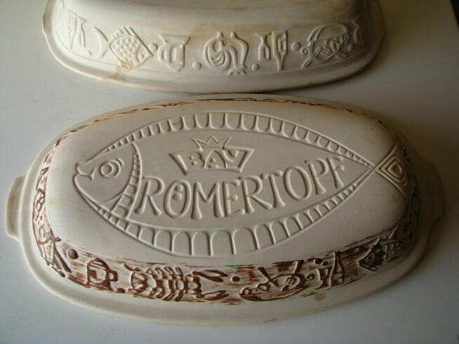 Brytfanka - garnek rzymski do pieczenia nie szkliwiony owaln