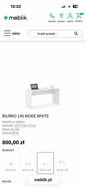 Meblik- szafa, regał i biurko stan bdb