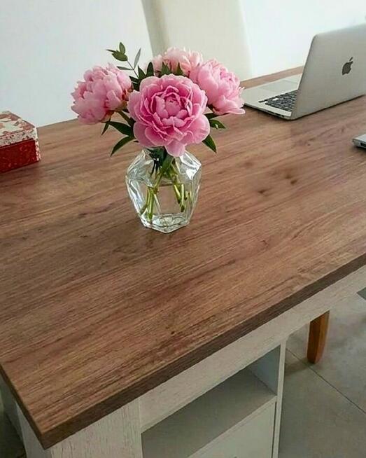 Stół | 180x90 cm | Dąb Sonoma/Biały – Stan Doskonały