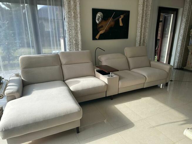 Narożnik Bydgoskie Meble model MIA, elekt. fotele jak nowy