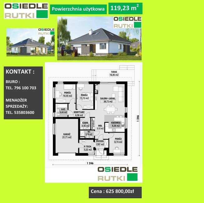Domy od 52 do 152m2 - różny przedział cenowy
