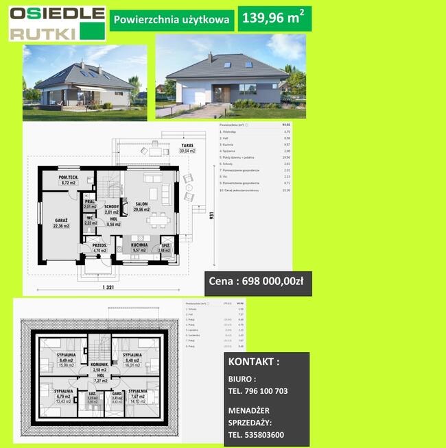 Domy od 52 do 152m2 - różny przedział cenowy