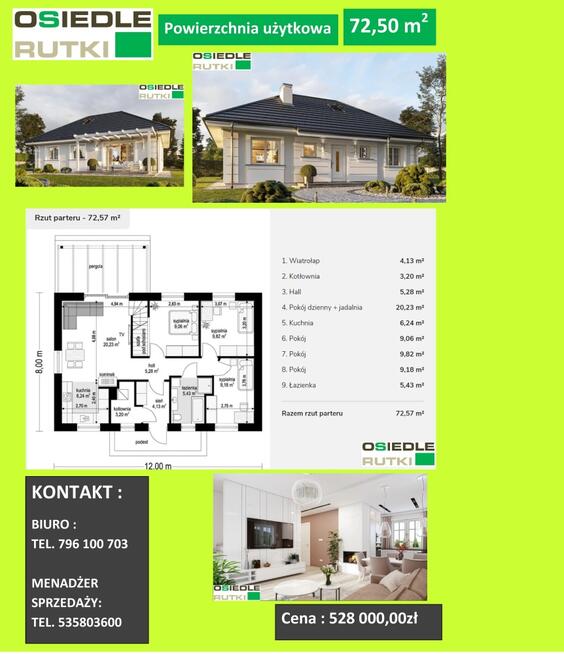 Domy od 52 do 152m2 - różny przedział cenowy