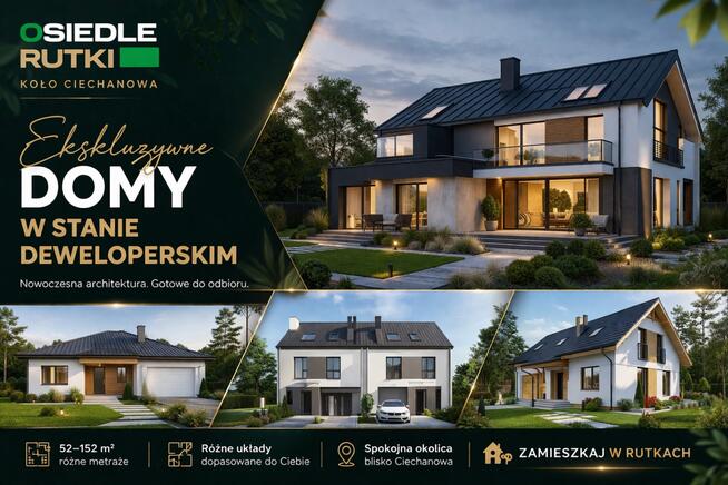 Domy od 52 do 152m2 - różny przedział cenowy