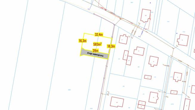 Działka budowlana Strzebiń gm. Koszęcin, Kościuszki