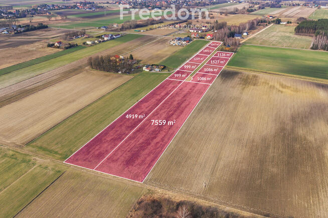 Na sprzedaż działka budowlana 999m² | Podkampinos