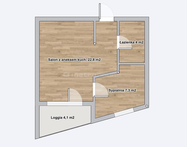 33 m² z wydzieloną sypialnią i loggią, NATOLIN