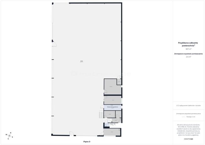 Hala produkcyjno-magazynowa 1000 m + Buro i socjal