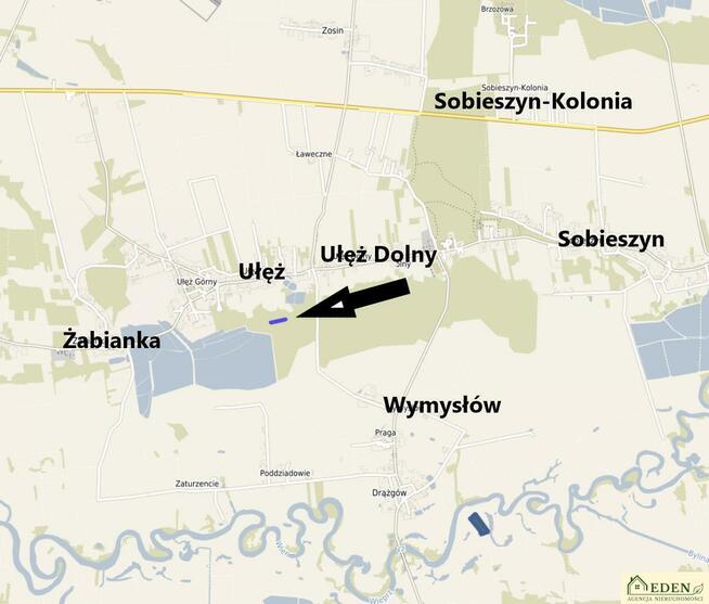 Działka leśna Ułęż