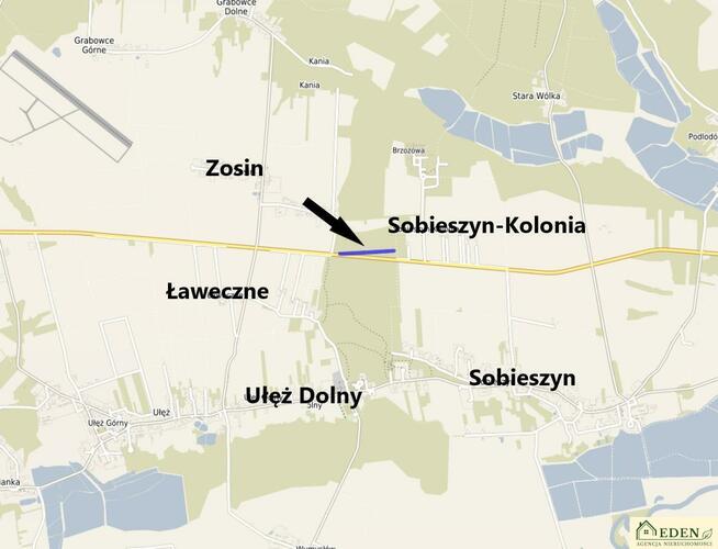 Działka leśna Ułęż