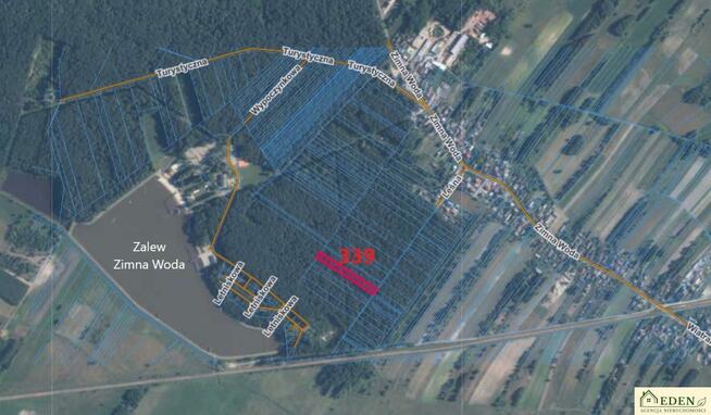 Działka leśna Łuków Zimna Woda