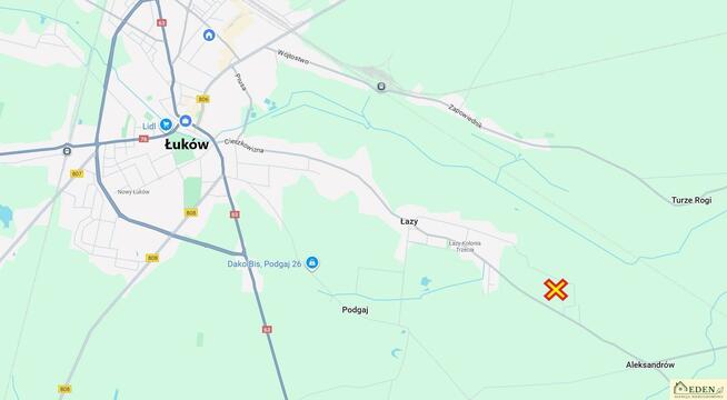 Działka budowlana Łazy gm. Łuków