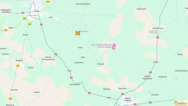 Działka budowlana Suchocin gm. Łuków