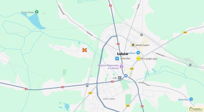 Działka budowlana Łuków, Poważe