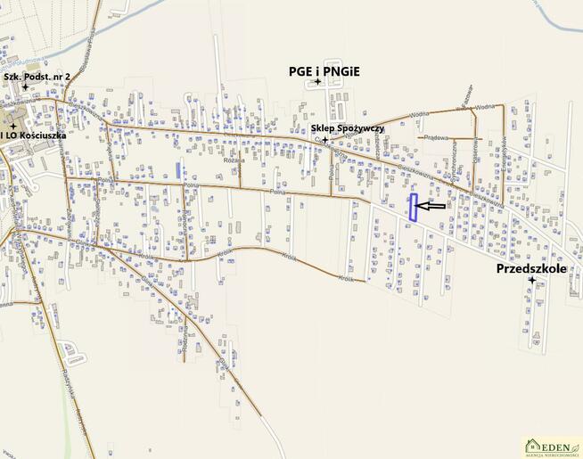 Działka budowlana Łuków, Polna