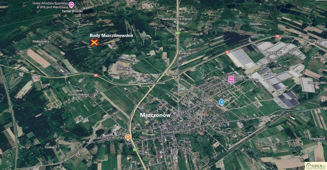 Działka budowlana Budy Mszczonowskie gm. Radziejowice