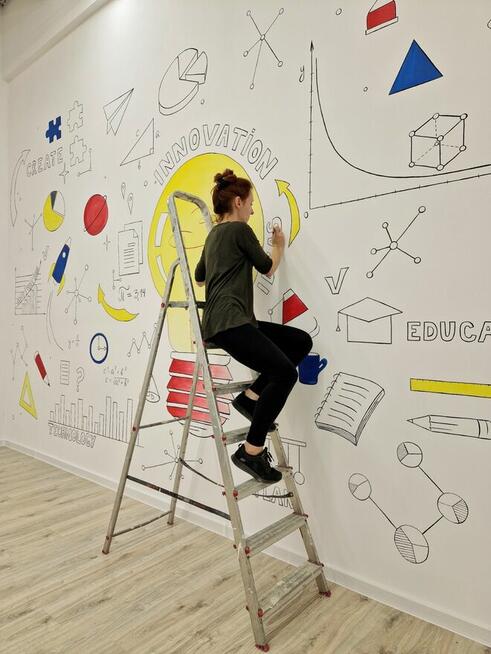Artystyczne malowanie ścian, Mural w domu