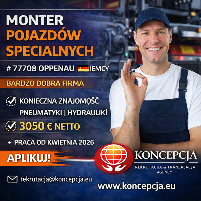 MONTER, MONTERKA POJAZDÓW SPECJALNYCH (Oppenau-DL-BH-DE)