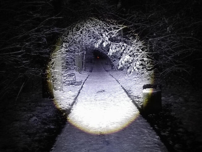 Latarka taktyczna Kensun KS008 Orange z LCD (aluminiowa)