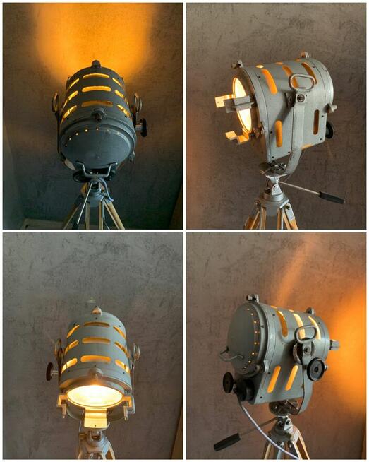 Lampa teatralna PRL Vintage loft podłogowa