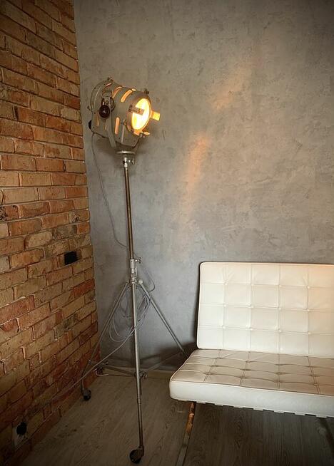 Lampa podłogowa teatralno filmowa PRL Vintage loft