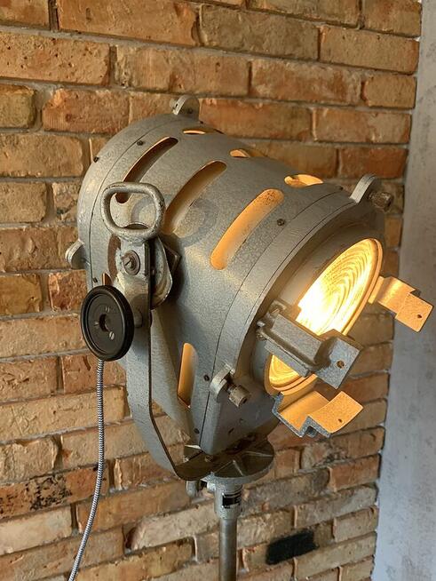 Lampa podłogowa teatralno filmowa PRL Vintage loft