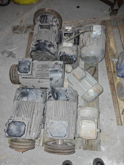 ZESTAW SILNIKÓW ELEKTRYCZNYCH 3-FAZOWYCH + KOŁA PASOWE