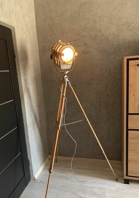 Lampa teatralna PRL Vintage loft podłogowa
