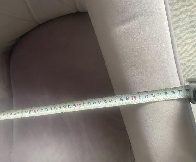 Fotel welurowy na styl glamour/skandynawski