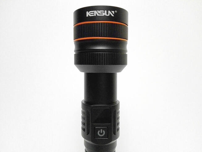 Latarka taktyczna Kensun KS008 Orange z LCD (aluminiowa)