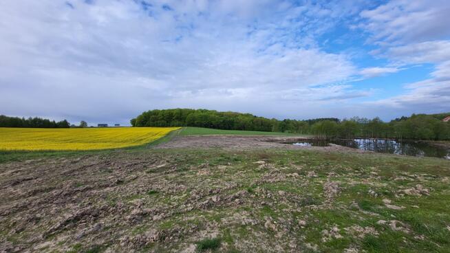 1,56ha DZIAŁKA BUDOWLANA ZE STAWEM 35min od Gdańsk