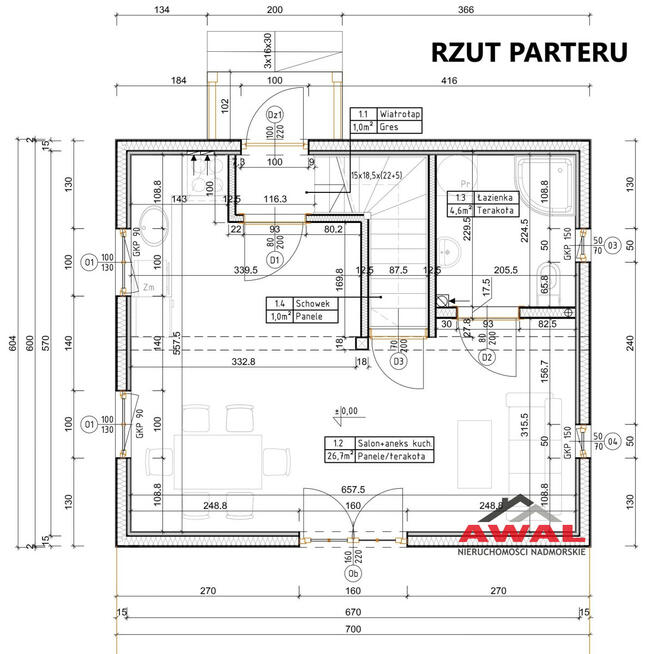 Dom Rozewie gm. Władysławowo, Wilcza