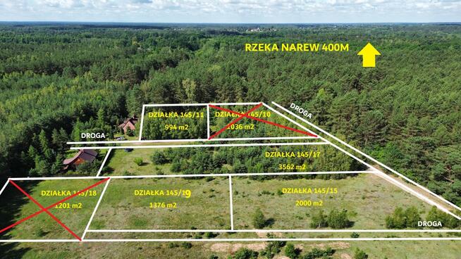 OSTATNIA Działka Dzbądzek JEZIORO RZEKA Narew