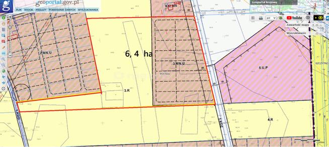 6,4ha rolno/budowlano/usługowa przy S7 k/ Warszawy