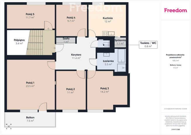 Komfortowe 5 pokoi z loggią - Północ Koszalina