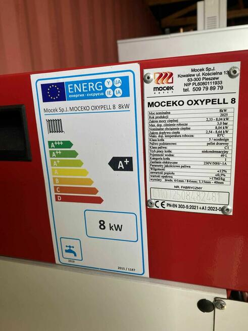 Kocioł na pellet Moceko oxypell 8 kw palnik pellet drewno